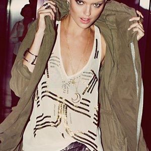 Free People Sheer Beaded Tank